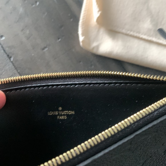 NEW Louis Vuitton Black Felicie Pochette Zippered Insert Black Leather bag - Picture 3 of 6